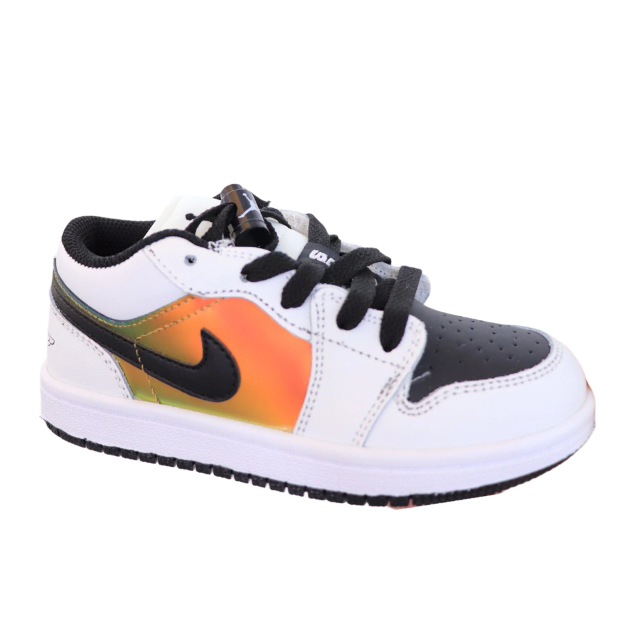 Air Jordan 1 low Top Elastic Buckle Kids White Vivid Orange | אייר ג'ורדן ילדים