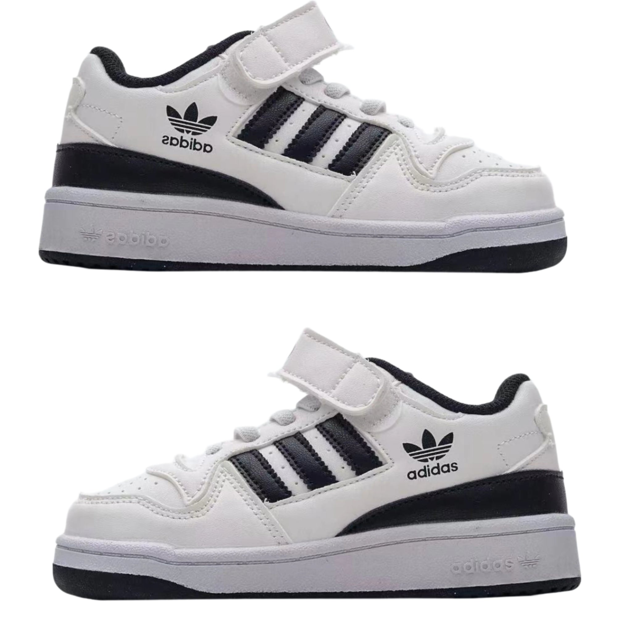 Adidas Forum 84 Velcro Kids White Black |  אדידס פורום ילדים