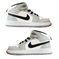 Air Jordan 1 High Top Velcro Kids Gray White | אייר ג'ורדן ילדים