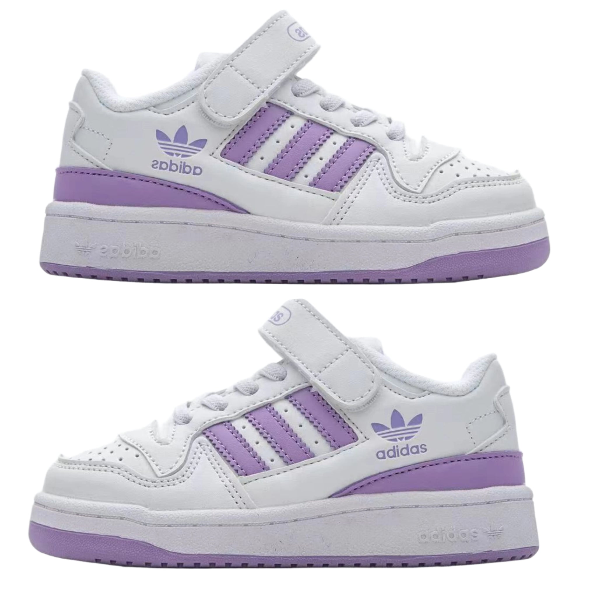 Outlet Adidas Forum 84 Velcro Kids Purple White | אדידס פורום ילדים אאוטלט