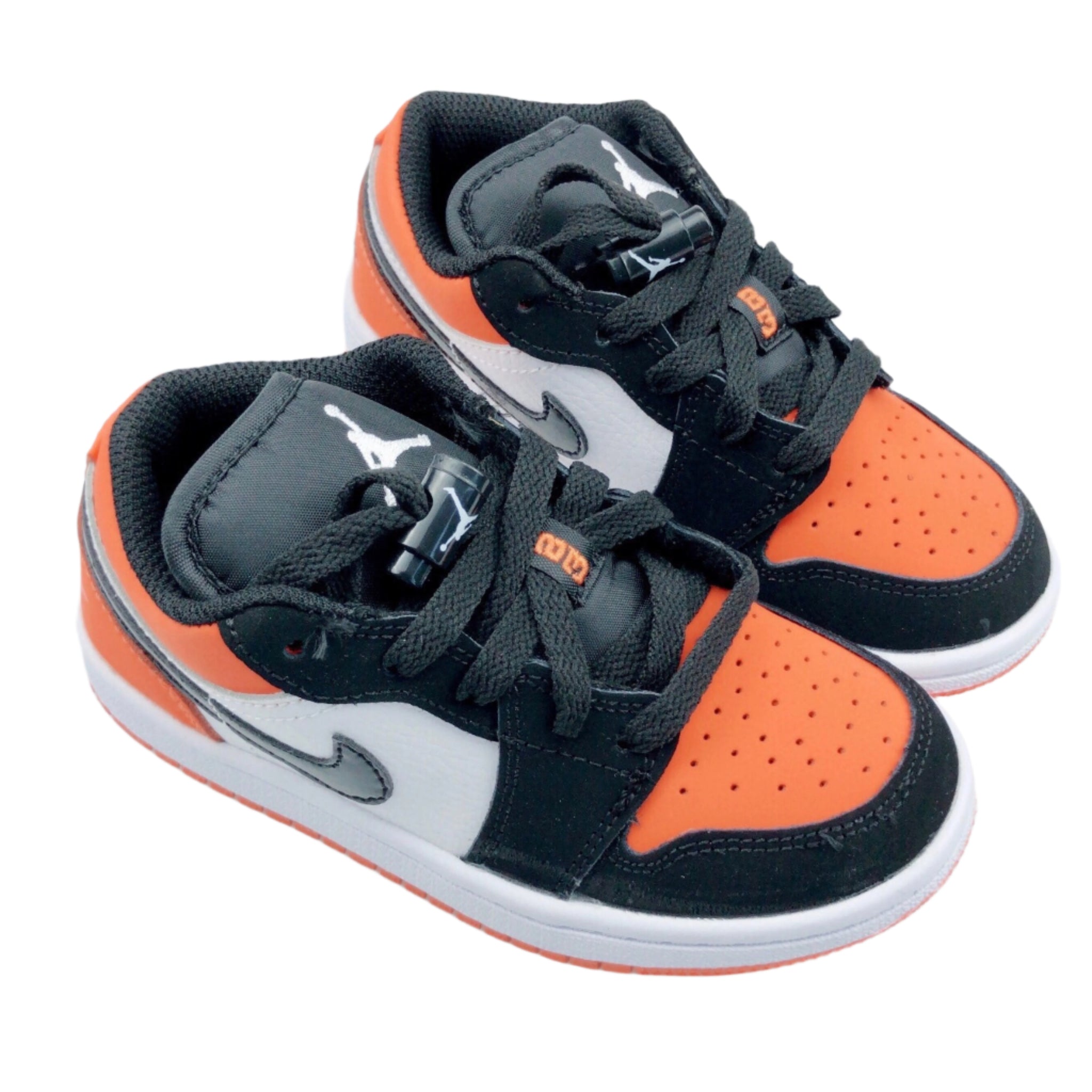 Air Jordan 1 low Top Elastic Buckle Kids Black Orange | אייר ג'ורדן ילדים