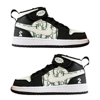 Air Jordan 1 High Top Velcro Kids Black White | אייר ג'ורדן ילדים