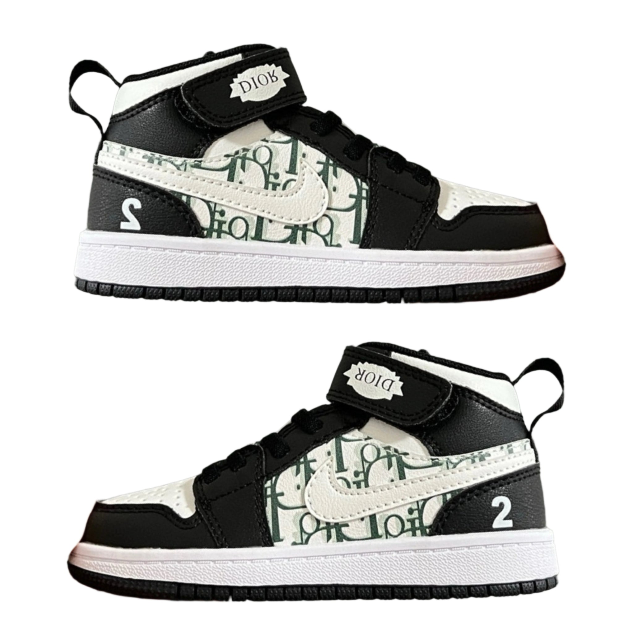 Air Jordan 1 High Top Velcro Kids Black White | אייר ג'ורדן ילדים