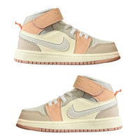 Air Jordan 1 High Top Velcro Kids Beige Gray | אייר ג'ורדן ילדים
