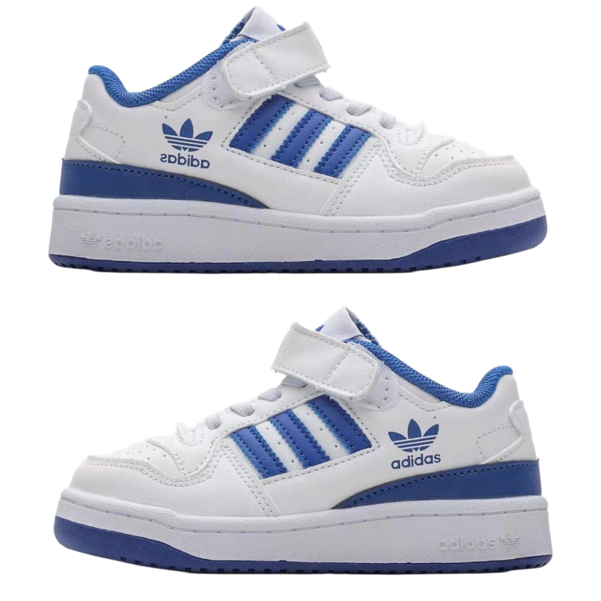 Adidas Forum 84 Velcro Kids White Blue |  אדידס פורום ילדים