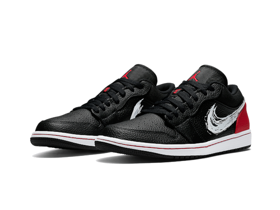 Air Jordan 1 Low Brushstroke Swoosh Black | ג'ורדן 1 נמוכות