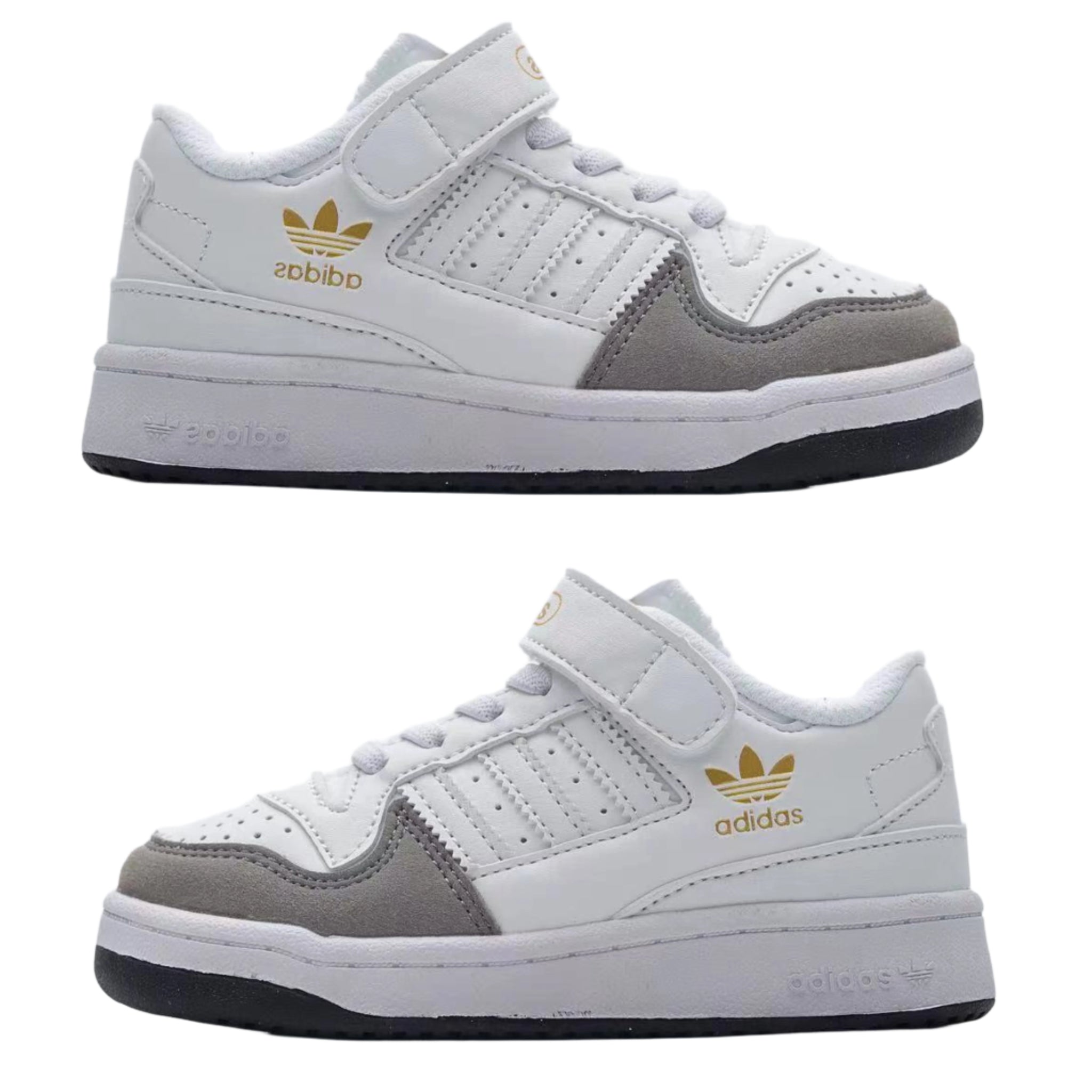 Adidas Forum 84 Velcro Kids White Gray |  אדידס פורום ילדים