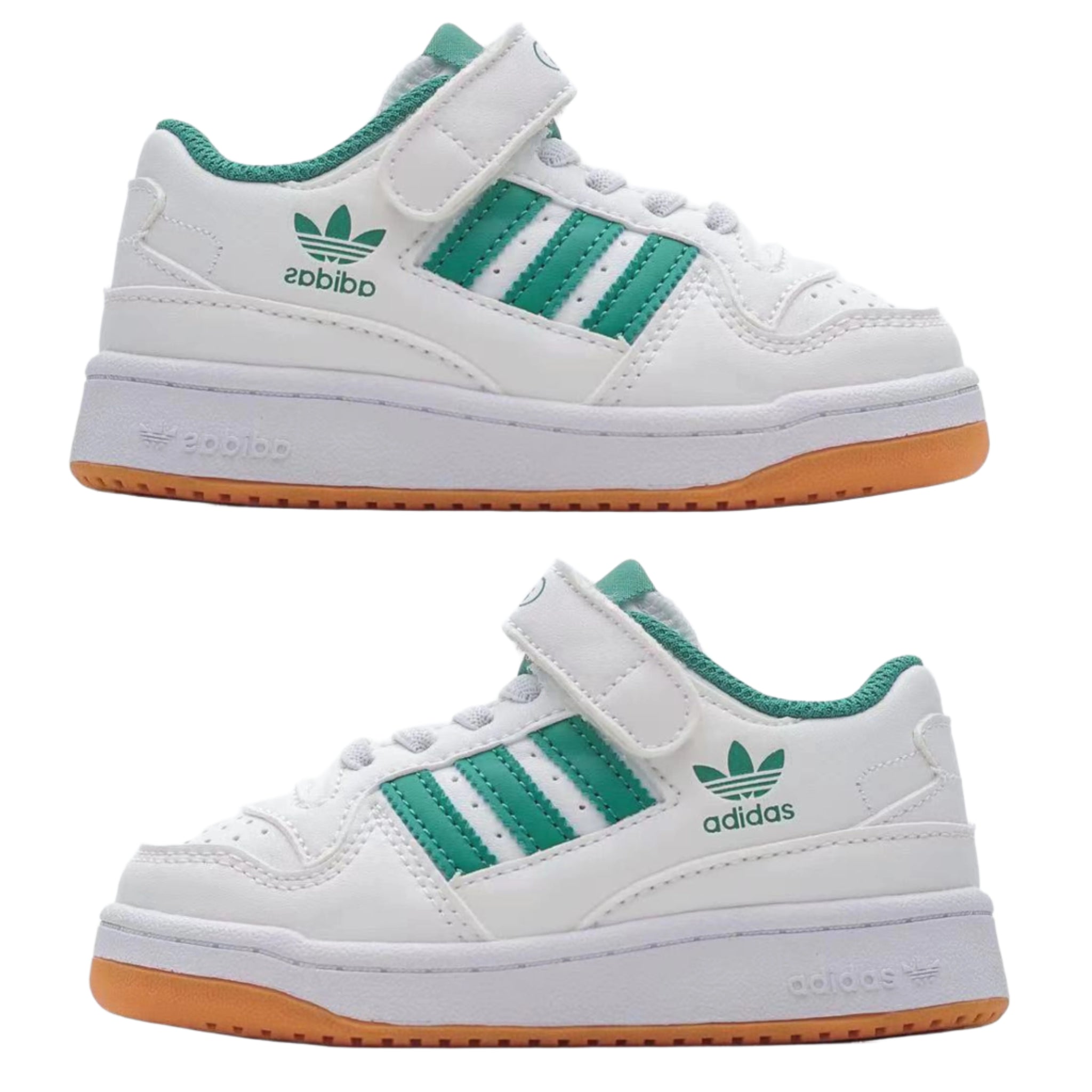 Adidas Forum 84 Velcro Kids White Green |  אדידס פורום ילדים
