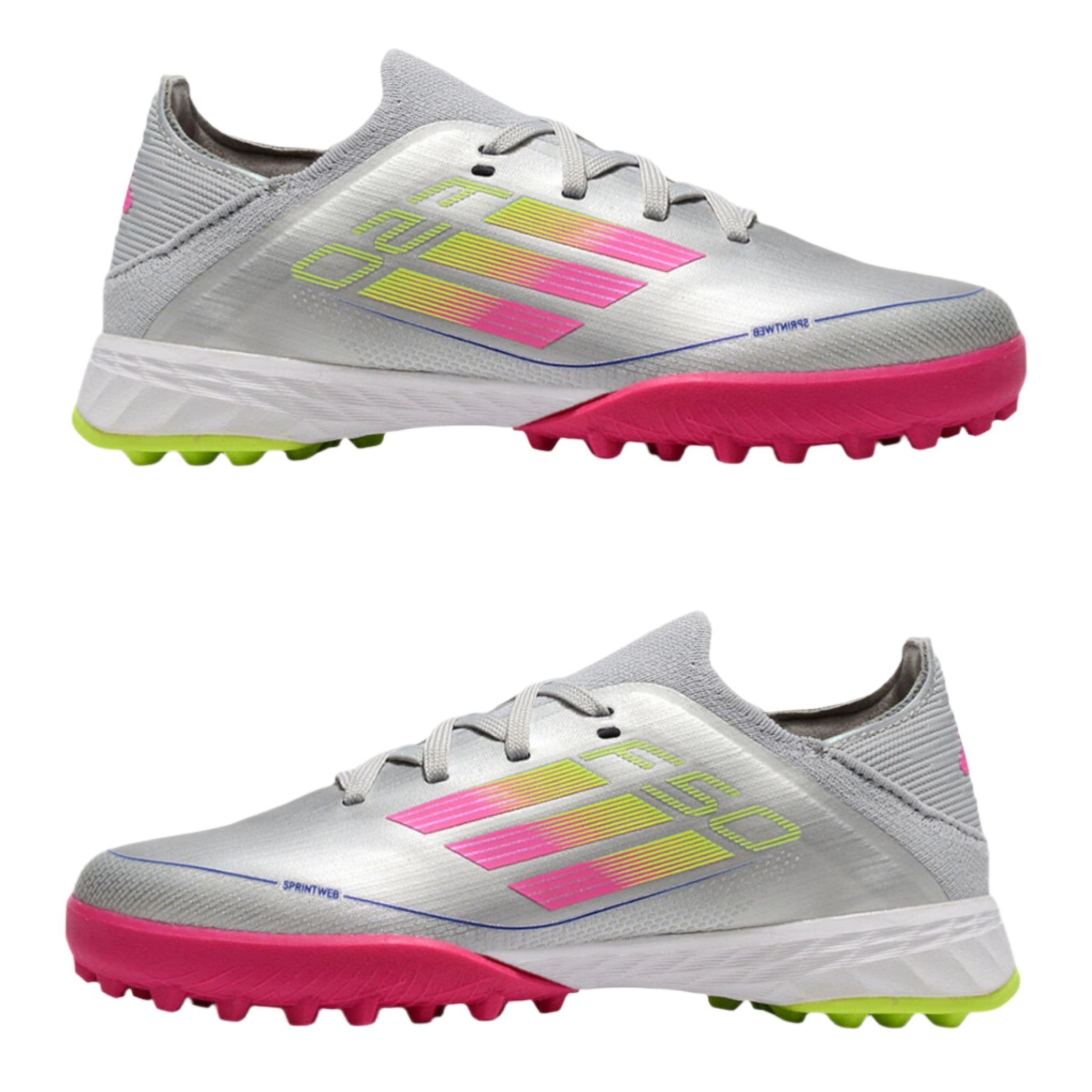 Adidas F50 Knitted Waterproof Football Kids Pink Gray | אדידס כדורגל ילדים
