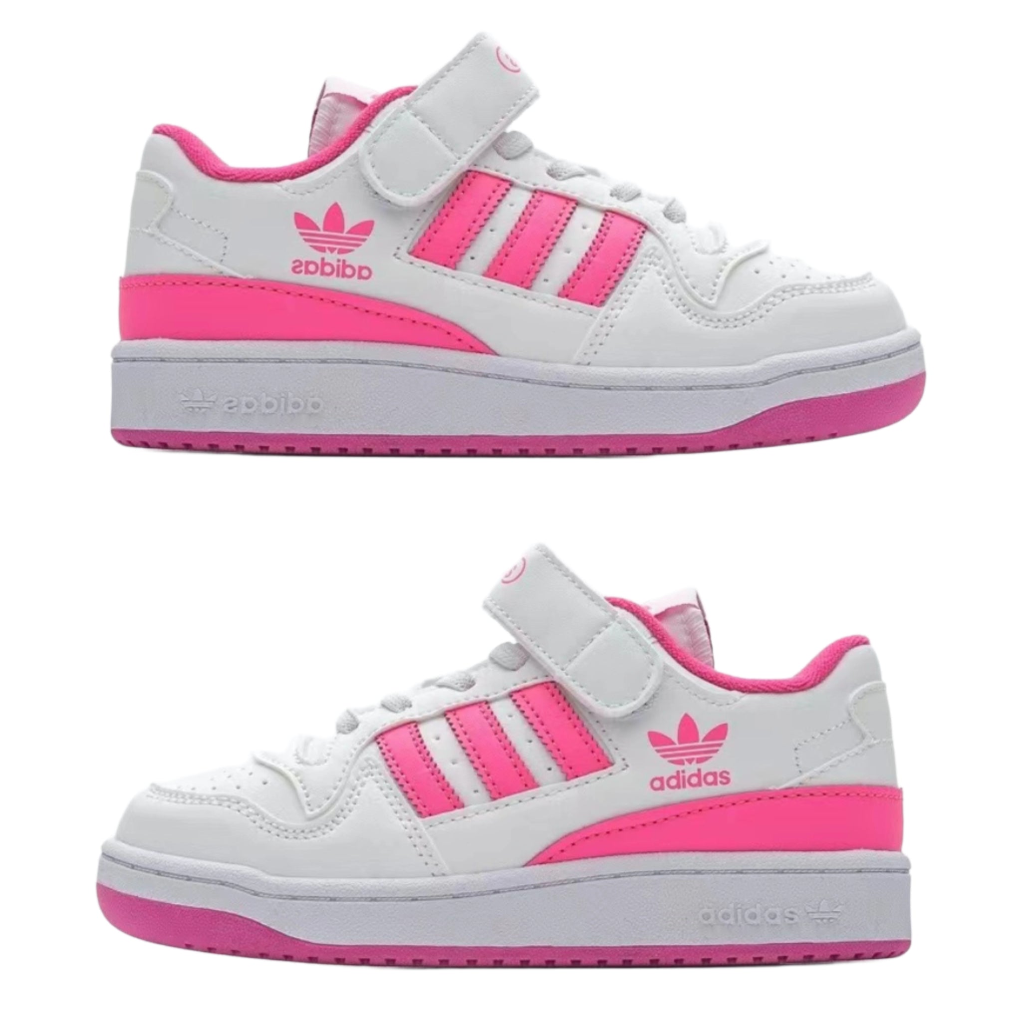 Adidas Forum 84 Velcro Kids White Pink |  אדידס פורום ילדים