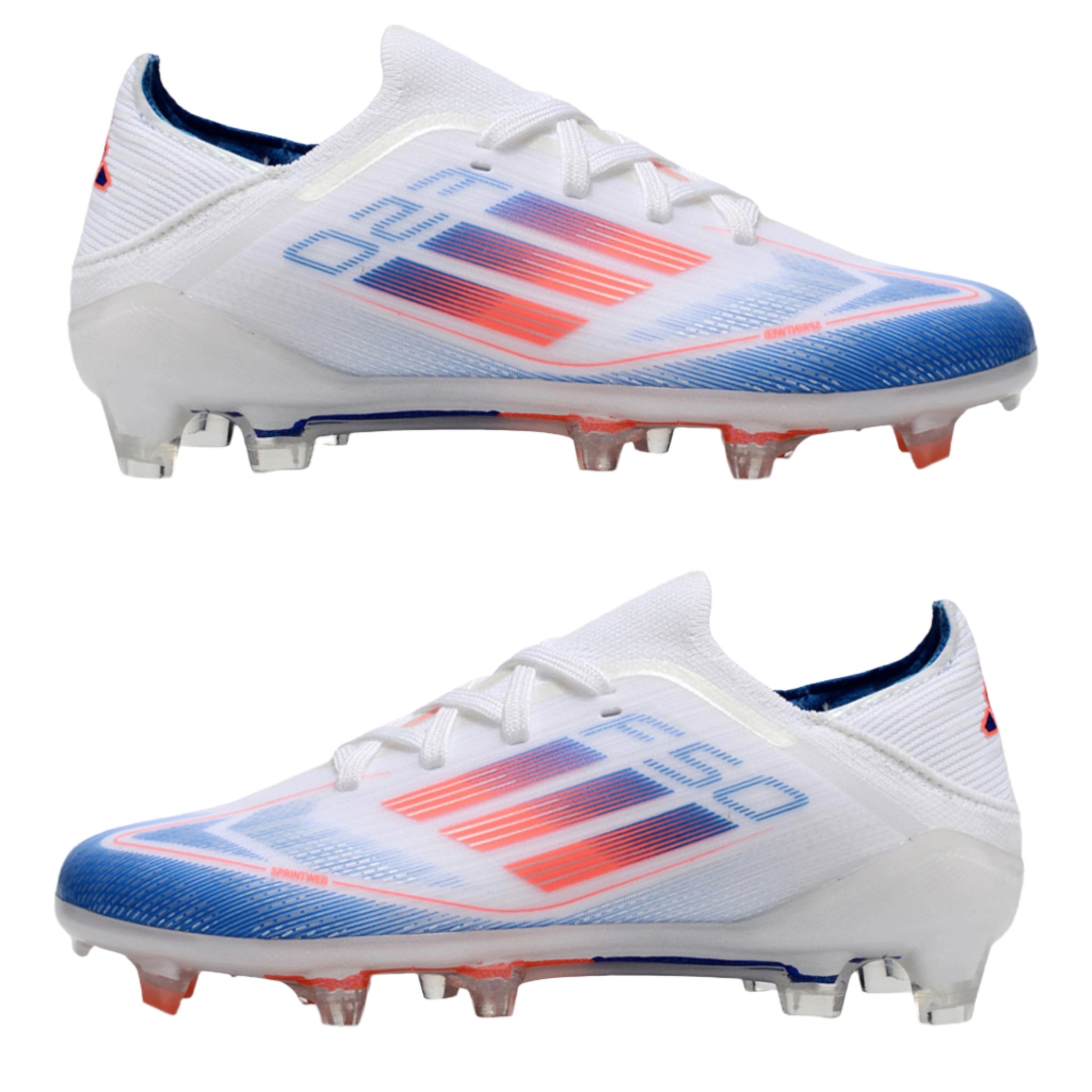 Adidas F50 Knitted Waterproof Football Kids White Blue | אדידס כדורגל ילדים