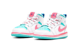 Air Jordan 1 Mid Kids White Pink Green Soar | אייר ג'ורדן ילדים