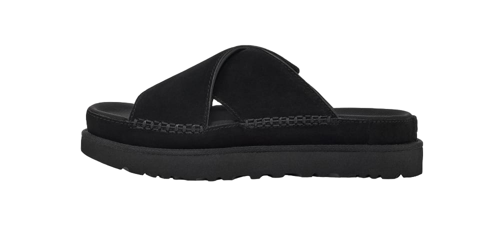 UGG Women’s Goldenstar Cross Slide Black | כפכפי אגג