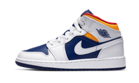 Air Jordan 1 Mid White Laser Orange Deep Royal Blue | ג'ורדן 1 מיד