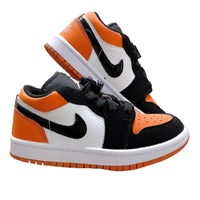 Air Jordan 1 low Top Elastic Buckle Kids Black Burnt Orange | אייר ג'ורדן ילדים