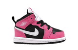 Air Jordan 1 Mid Kids Pink Black | אייר ג'ורדן ילדים - SneakeSpot