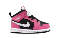 Air Jordan 1 Mid Kids Pink Black | אייר ג'ורדן ילדים - SneakeSpot