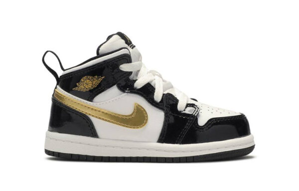 Air Jordan 1 Mid Kids SE Black Gold | אייר ג'ורדן ילדים