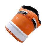 Air Jordan 1 low Top Elastic Buckle Kids Black Burnt Orange | אייר ג'ורדן ילדים