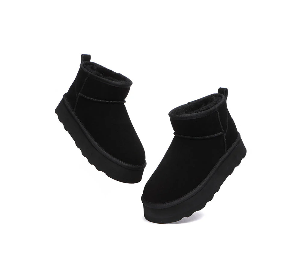 UGG CLASSIC ULTRA MINI PLATFORM BLACK | מגפי אגג