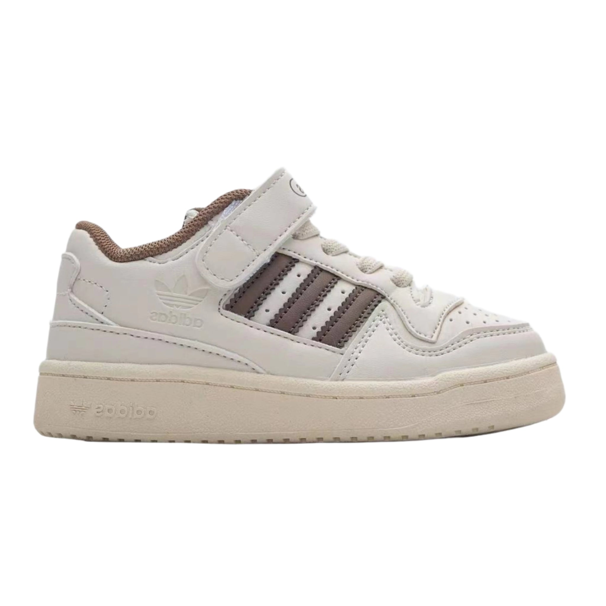 Adidas Forum 84 Velcro Kids White Dark Brown  |  אדידס פורום ילדים