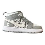 Air Jordan 1 High Top Velcro Kids Black Gray | אייר ג'ורדן ילדים - SneakeSpot