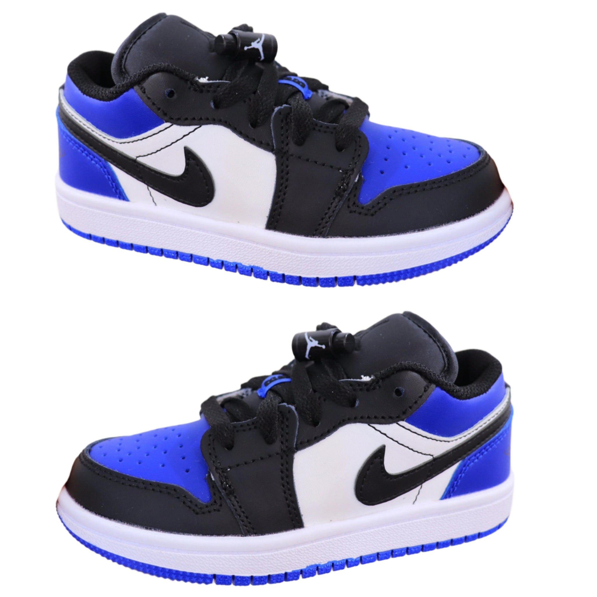 Air Jordan 1 low Top Elastic Buckle Kids Black Royal Blue | אייר ג'ורדן ילדים