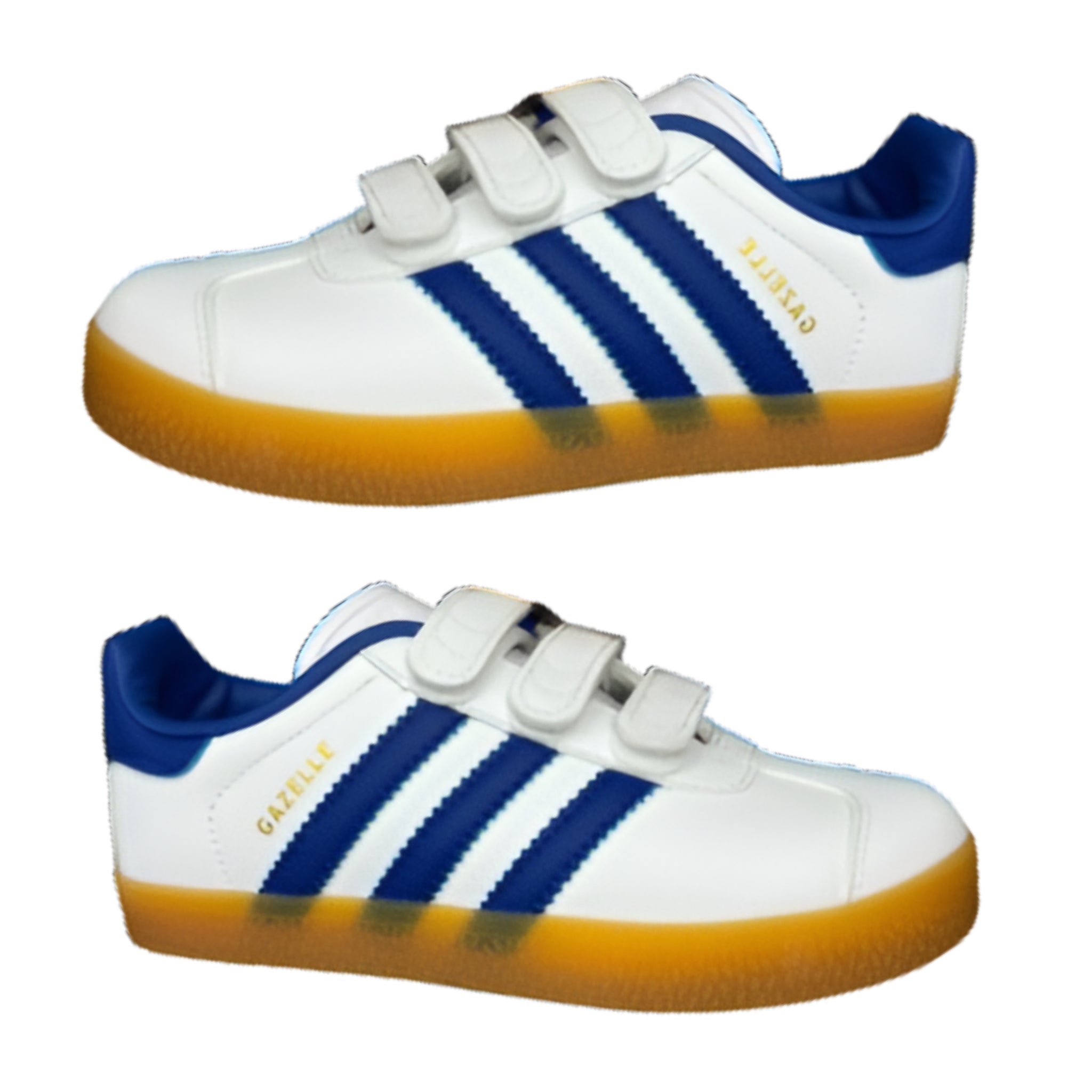 Adidas Dexter II Pig Eight Leather Velcro Kids Sneakers White Blue | אדידס ג'זל ילדים