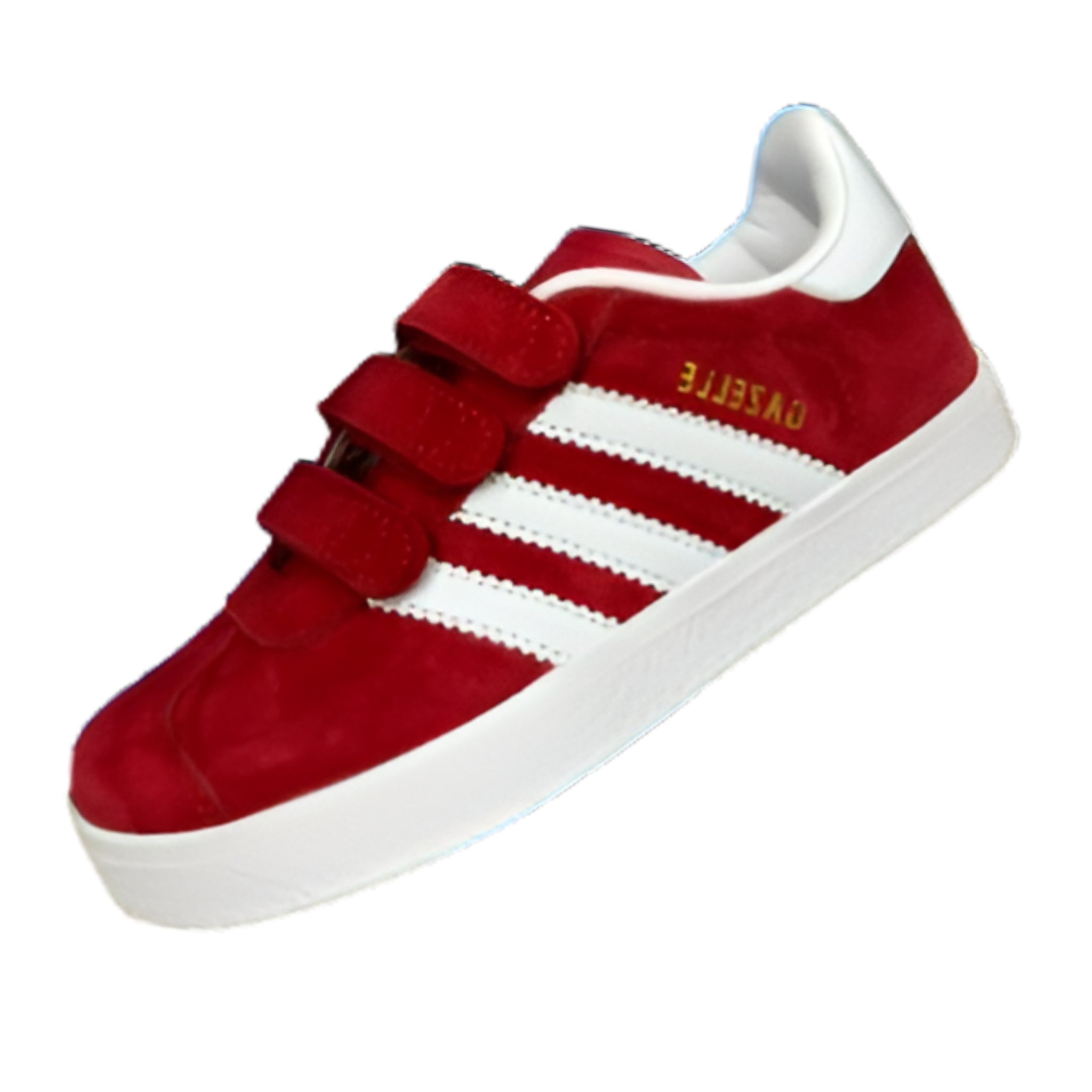 Adidas Dexter II Pig Eight Leather Velcro Kids Sneakers Red | אדידס ג'זל ילדים