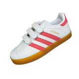 Adidas Dexter II Pig Eight Leather Velcro Kids Sneakers White Pink | אדידס ג'זל ילדים