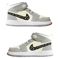 Air Jordan 1 High Top Velcro Kids Gray | אייר ג'ורדן ילדים