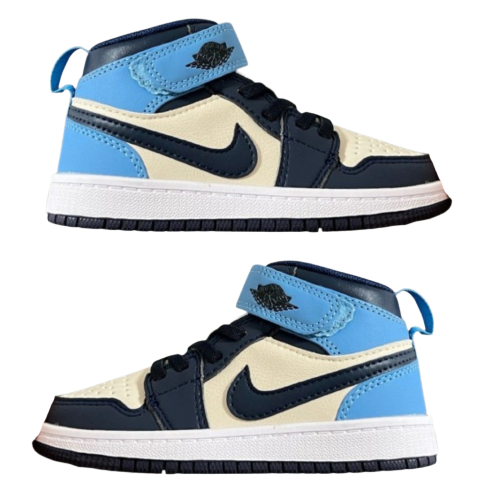 Air Jordan 1 High Top Velcro Kids Blue Black | אייר ג'ורדן ילדים