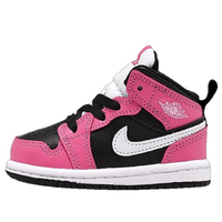 Air Jordan 1 Mid Kids Pink Black | אייר ג'ורדן ילדים - SneakeSpot