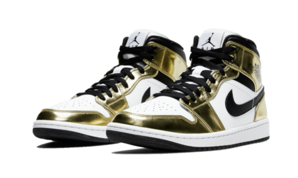 Air Jordan 1 Mid White Metallic Gold | ג'ורדן 1 מיד
