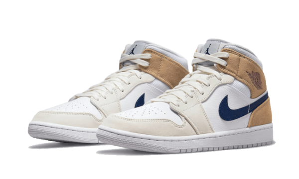 Air Jordan 1 Mid Tan Suede Navy | ג'ורדן 1 מיד