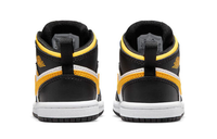 Air Jordan 1 Mid Kids Black University Gold | אייר ג'ורדן ילדים