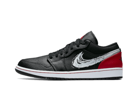 Air Jordan 1 Low Brushstroke Swoosh Black | ג'ורדן 1 נמוכות