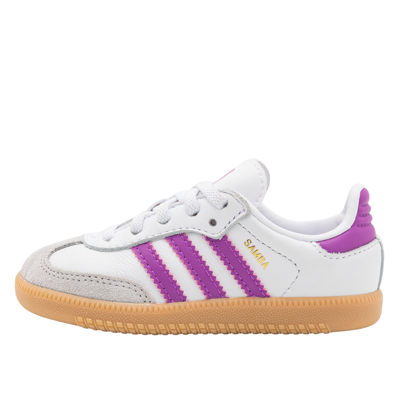 Adidas Samba OG Kids Footwear White Purple Burst Gum | אדידס סמבה ילדים
