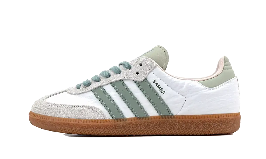 Adidas Samba OG Cloud White Silver Green | אדידס סמבה