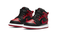 Air Jordan 1 Mid Kids Banned Black Red | אייר ג'ורדן ילדים